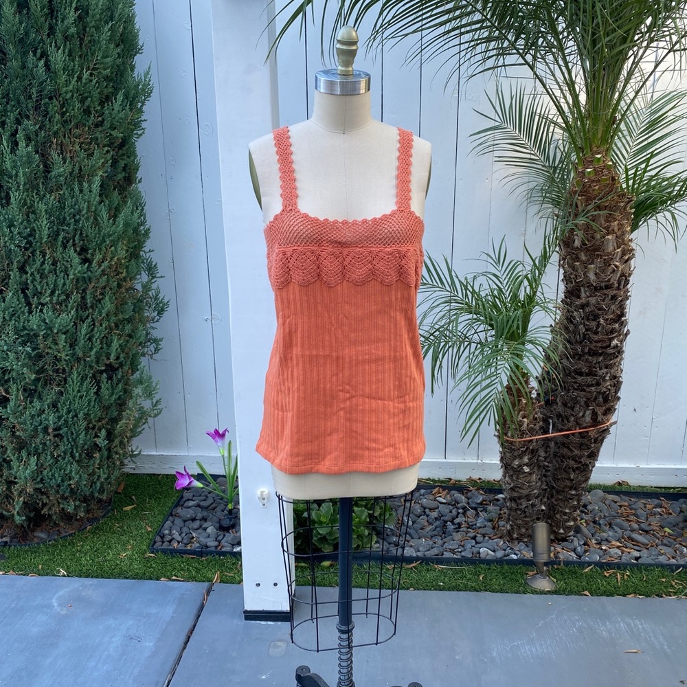 Free People Crotchet Knit Tank Top size XL